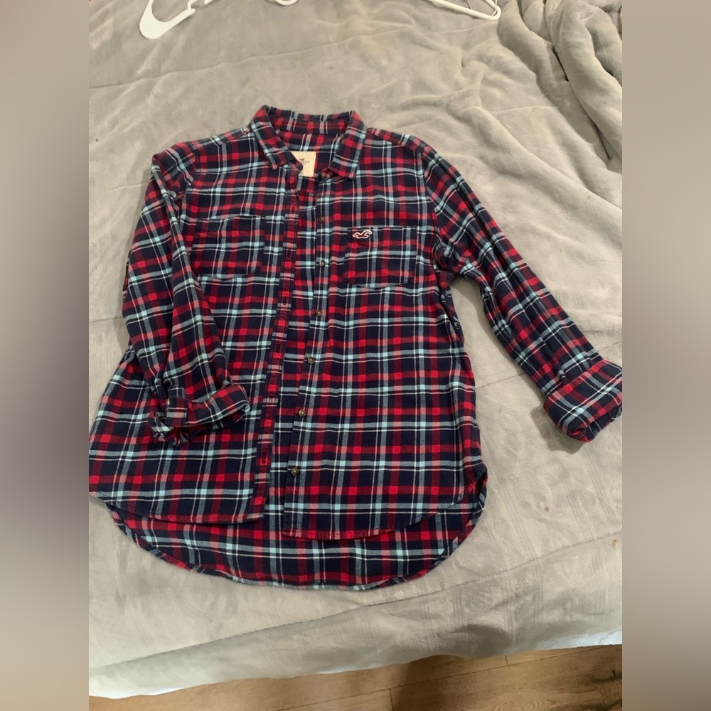 Hollister plaid button down
